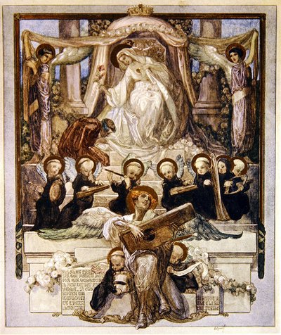 Illusztráció Dante Isteni színjátékából, Paradiso, XXXIII. ének, 1921 (wc papíron) alkotó: Franz von Bayros