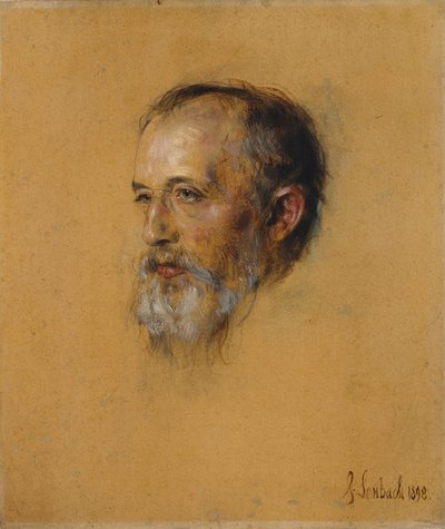 Hermann Levi portréja, balra néző. Vázlat alkotó: Franz von Lenbach