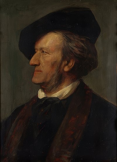 Richard Wagner (1813-1883) zeneszerző portréja. 1871 alkotó: Franz von Lenbach