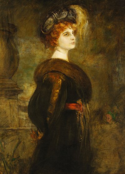 Lily Merk portréja, 1902 körül alkotó: Franz von Lenbach