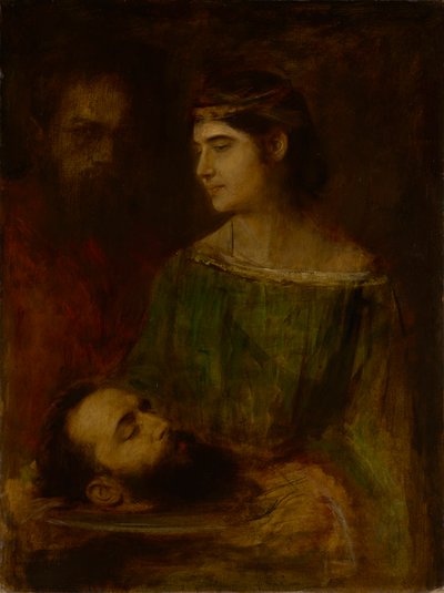 Heródiás lánya János fejével; álló félalak alkotó: Franz von Lenbach