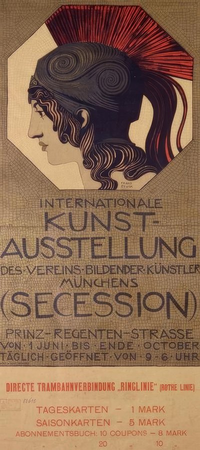 F. v. Stukkó / poszter Int. Művészeti kiállítás alkotó: Franz von Stuck