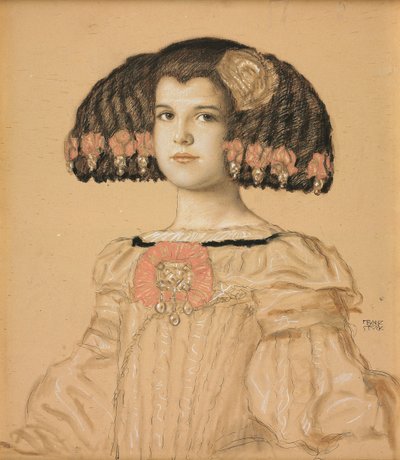 Mária, a művész lányának portréja spanyol viseletben, 1908 alkotó: Franz von Stuck