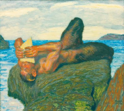 Syrinxblasender Faun am Meer alkotó: Franz von Stuck