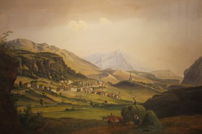 Frédérich Martens - Pieve Tesino látképe alkotó: Frederic Martens
