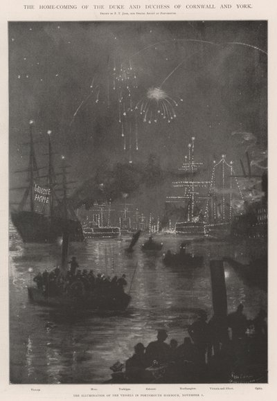 Cornwall és York hercegének és hercegnőjének hazatérése alkotó: Fred T. Jane