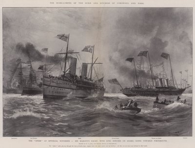 Cornwall és York hercegének és hercegnőjének hazatérése alkotó: Fred T. Jane