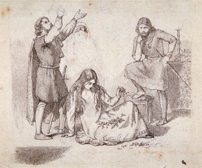 „Egy középkori jelenet”, 19. század alkotó: Fred Walker