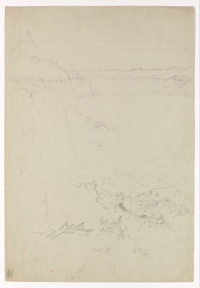 Niagara -vízesés az amerikai oldalról alkotó: Frederic Edwin Church