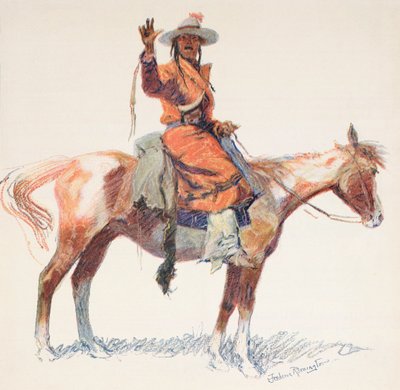 Egy apacs cserkész. Frederic Remington. alkotó: Frederic (after) Remington