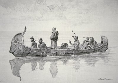 A misszionárius (litho) alkotó: Frederic (after) Remington