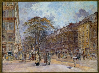 Le boulevard des Italians in Paris Frederic Anatole Houbron (1851-1908) festménye 1902 V. 0,55x0,73 m Párizs, Musee Carnavalet - Boulevard des Italians Párizsban. Frederic Anatole Houbron (1851-1908) festménye alkotó: Frederic Anatole Houbron