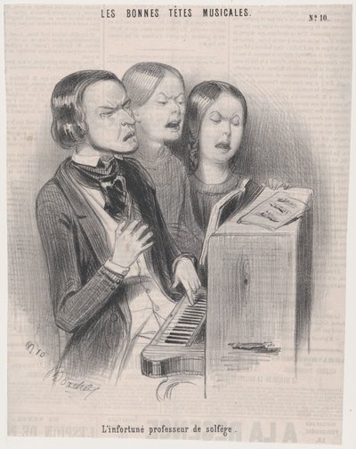 A zeneelmélet szerencsétlen tanára, 1840., 1840. alkotó: Frederic Bouchot