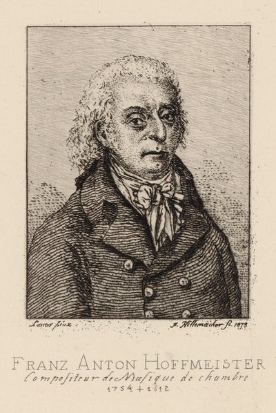 Franz Anton Hoffmeister zeneszerző portréja 1754-1812. alkotó: Frederic Desire Hillemacher