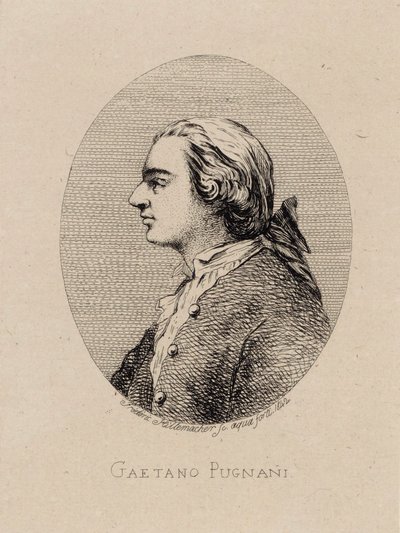 Gaetano Pugnani hegedűművész és zeneszerző portréja 1731-1798, 1842. alkotó: Frederic Desire Hillemacher