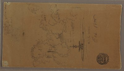 Szökőkút a parkban, Niagara-vízesés. alkotó: Frederic Edwin Church