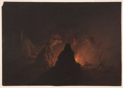 Beduinok a táborban éjjel alkotó: Frederic Edwin Church