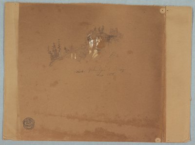 Rajzolás
Rajz, Niagara az örvény közelében, fák és egy szikla, 1858 szeptembere alkotó: Frederic Edwin Church