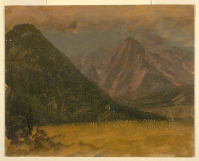 Rajz, Alpesi tájkép, Bajorország vagy Svájc, 1868 alkotó: Frederic Edwin Church