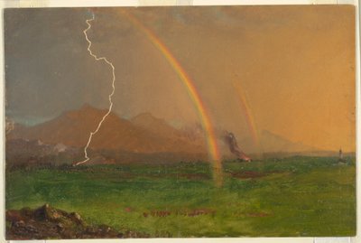 Rajz, Alpesi jelenet zivatarban, 1868 alkotó: Frederic Edwin Church