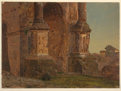Rajz, Septimius Severus boltíve, Róma, 1869 februárja alkotó: Frederic Edwin Church