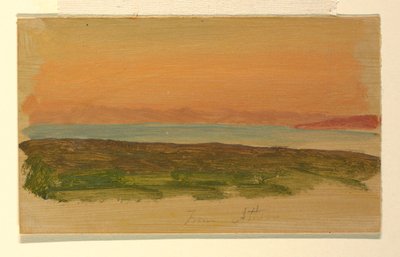 Rajz, Athén, kilátás a tenger felől, 1869. április alkotó: Frederic Edwin Church