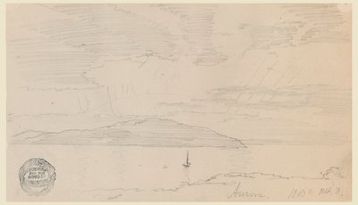 Rajz, Aurora, Mount Desert Island, 1860 szeptembere alkotó: Frederic Edwin Church