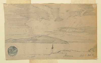 Rajz, Aurora, Mount Desert Island, 1860 szeptembere alkotó: Frederic Edwin Church