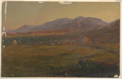 Rajz, Őszi táj, Hudson, New York, 1860 körül. alkotó: Frederic Edwin Church