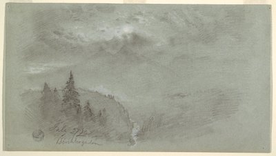 Rajz, Berchtesgaden, Bajorország, 1868. július 27. alkotó: Frederic Edwin Church