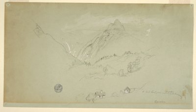 Rajz, Berchtesgaden, Bajorország, 1868. június-augusztus alkotó: Frederic Edwin Church