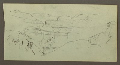 Rajz, Canyon, talán 1868 alkotó: Frederic Edwin Church