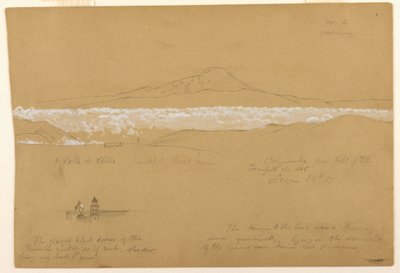 Rajz, Cayambé, reggel, a Nap templomából, Quito, 1857. június 24. alkotó: Frederic Edwin Church