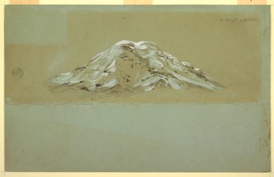 Rajz, Chimborazo, 1857 körül. alkotó: Frederic Edwin Church