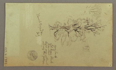 Rajz, kémények, vízesések, figurák, stb., július, valószínűleg 1868 alkotó: Frederic Edwin Church
