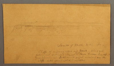 Rajz, Cliffs, valószínűleg 1859 alkotó: Frederic Edwin Church