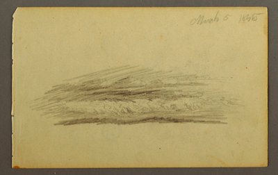 Rajz, Cloud bank, 1845 alkotó: Frederic Edwin Church