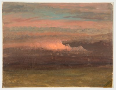 Rajz, Felhőtanulmány naplementében, 1860-70 alkotó: Frederic Edwin Church