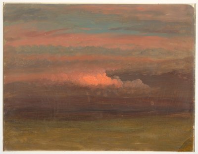 Rajz, Felhőtanulmány naplementében, 1860-70 alkotó: Frederic Edwin Church