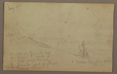 Rajz, Felhős égbolt, 1863 alkotó: Frederic Edwin Church