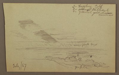 Rajz, Felhős égbolt, 1867 alkotó: Frederic Edwin Church
