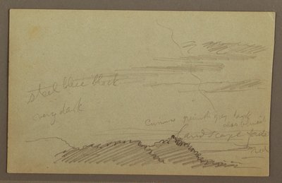 Rajz, Felhős égbolt, valószínűleg 1860-as évek alkotó: Frederic Edwin Church