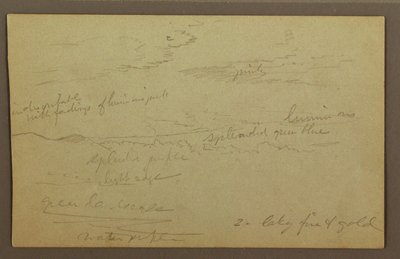 Rajz, Felhős égbolt, valószínűleg 1860-as évek alkotó: Frederic Edwin Church