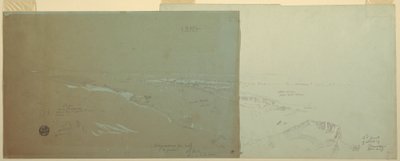 Rajz, Damaszkusz, Szíria, északnyugatról nézve, 2. rész, 1868. április vagy május alkotó: Frederic Edwin Church
