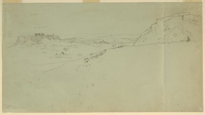 Rajz, Az Akropolisz északi oldalának távoli látképe, 1869 alkotó: Frederic Edwin Church