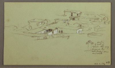 Rajz, Flat Rocky Hill, 1868. május 4. alkotó: Frederic Edwin Church