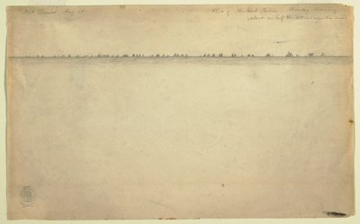 Rajz, Makrélahalászok flottája, Mount Desert, Maine, 1850. augusztus 19. alkotó: Frederic Edwin Church