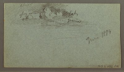 Rajz, úszó jéghegy, valószínűleg 1874 júniusában alkotó: Frederic Edwin Church