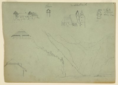 Rajz, Salzkammergutból, Ausztria és a Königssee, Berchtesgaden közelében, Bajorország, 1868 júliusában. alkotó: Frederic Edwin Church