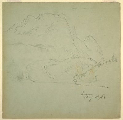 Rajz, Az egyik gosaui tóról, Salzkammergut, 1868. augusztus 6. alkotó: Frederic Edwin Church